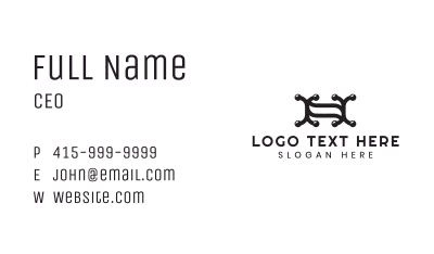 Double X Outline Business Card Image Preview