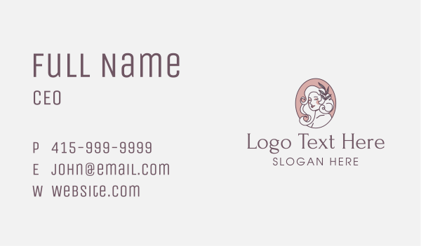 Woman Organic Beauty Business Card Design Image Preview