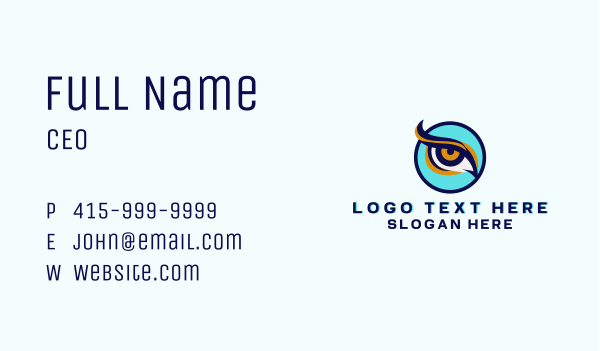 Wild Animal Eye Business Card Design Image Preview