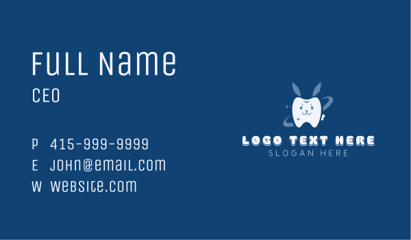 Bunny Ears Tooth Business Card Design Image Preview