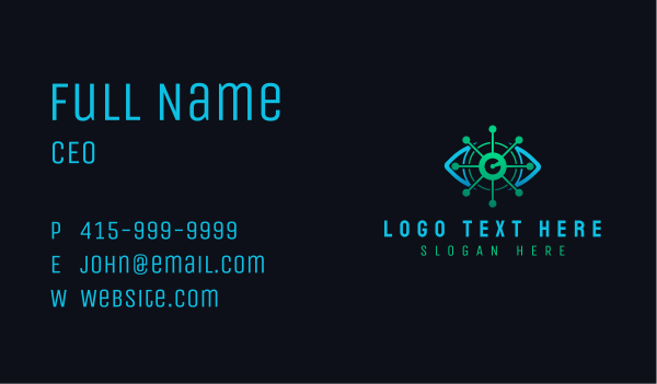 Cyber Technology Surveilance Business Card Design Image Preview