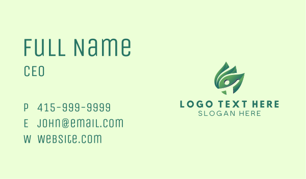 Eco Friendly Human Leaf Business Card Design Image Preview