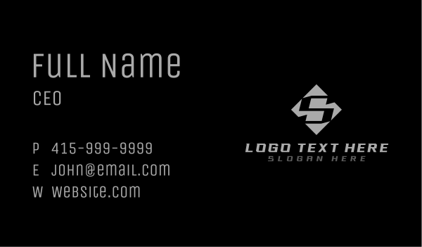 Modern Industrial Letter S Business Card Design Image Preview