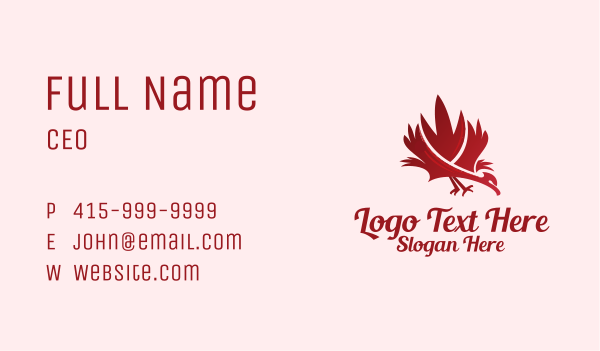 Red Maple Eagle  Business Card Design Image Preview