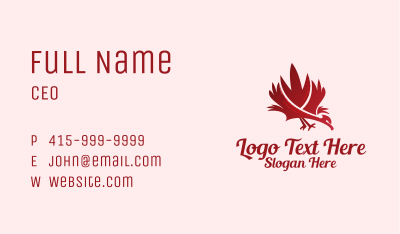 Red Maple Eagle  Business Card Image Preview