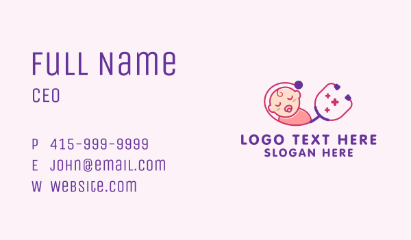 Newborn Pediatrician  Business Card Design Image Preview