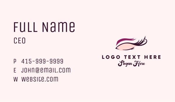 Aesthetic Woman Eyelash Business Card Design Image Preview