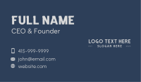 Business Branding Wordmark Business Card Design