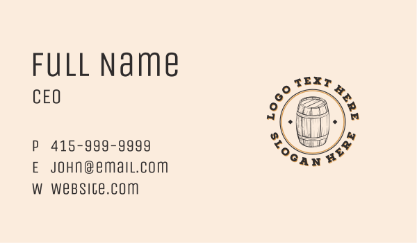 Beer Barrel Brewery Business Card Design Image Preview