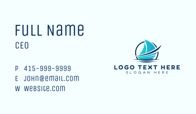 Sailor Boat Travel Business Card Image Preview