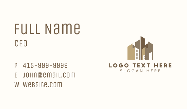 Urban City Building Business Card Design Image Preview