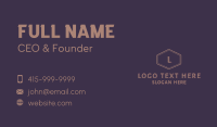 Classic Apparel Letter Business Card Image Preview