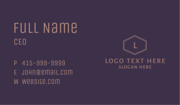 Classic Apparel Letter Business Card Design Image Preview