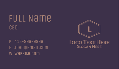 Classic Apparel Letter Business Card