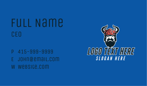 Viking Soldier Esport  Business Card Design Image Preview