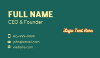 Cute Retro Wordmark Business Card Image Preview