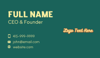 Cute Retro Wordmark Business Card Preview