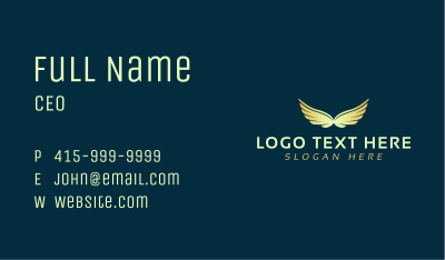 Gold Flying Wings Business Card Image Preview