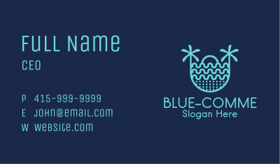 Blue Sunrise Beach   Business Card Image Preview