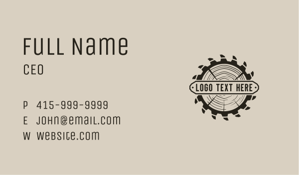 Lumber Saw Blade Carpentry Business Card Design Image Preview