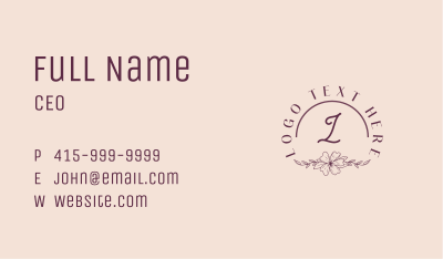 Elegant Flower Lettermark Business Card Image Preview