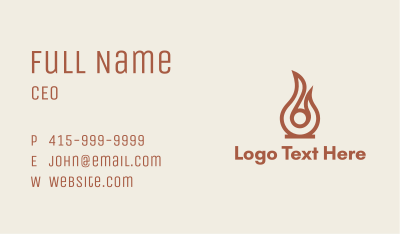 Boho Flame Candle  Business Card Image Preview