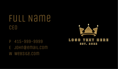 Gold Emperor Crown Business Card Image Preview