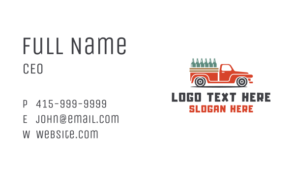 Beer Brewer Truck Delivery Business Card Design Image Preview