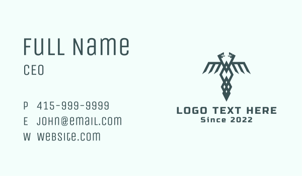 Medical Snake Wings Business Card Design Image Preview