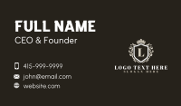 Fancy Shield Crown Lettermark Business Card Image Preview