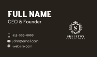 Fancy Shield Crown Lettermark Business Card Image Preview