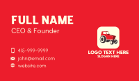 Red Farm Tractor App Business Card Design