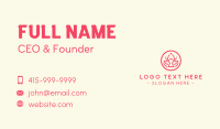 Pink Lotus Keyhole Business Card Image Preview