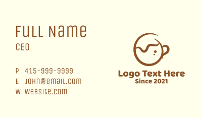 Brown Coffee Cup Business Card Image Preview