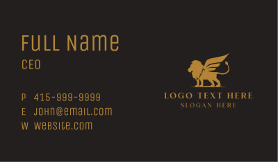 Wild Lion Wings Business Card Image Preview