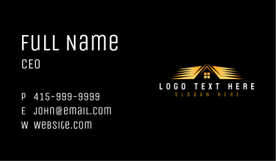 Roof House Residence Business Card Image Preview