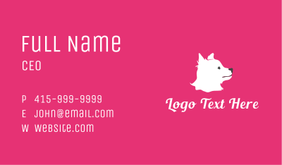 Cute White Pet Dog Business Card Image Preview
