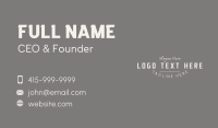 Beauty Stylist Wordmark Business Card Design