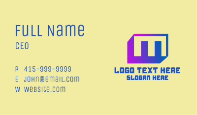 Esport Gaming Lettermark Business Card