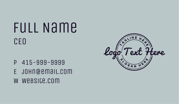 Classic Cursive Firm Business Card Design Image Preview