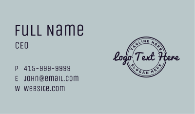Classic Cursive Firm Business Card Image Preview