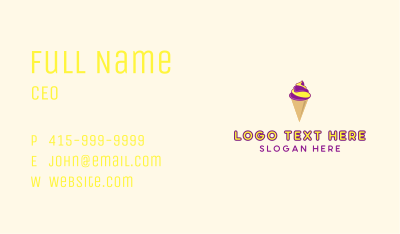 Gelato Ice Cream  Business Card Image Preview