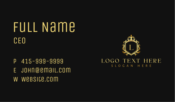 Shield Crest Royalty Business Card Design Image Preview