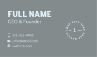 Company Round Letter Business Card Image Preview