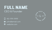 Company Round Letter Business Card Preview