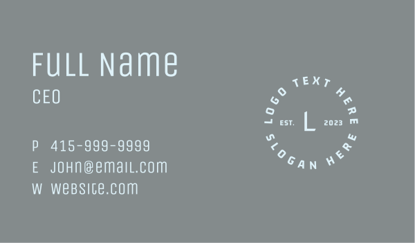 Company Round Letter Business Card Design Image Preview