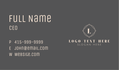 Geometric Minimalist Lettermark Business Card Image Preview