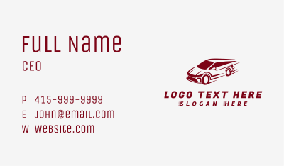 Red Car Speed Business Card Image Preview