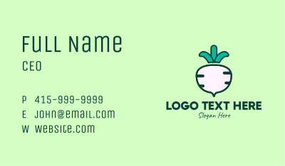 Organic Turnip Business Card