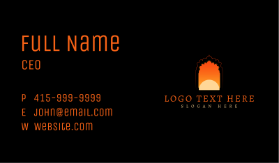 Indian Traditional Archway Business Card Image Preview